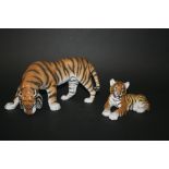 ROSENTHAL PORCELAIN TIGER a large model of a Tiger, with the intials HG on one foot. Also with a