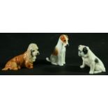 THREE ROYAL WORCESTER DOGS, Airedale Terrier, 2942, Dandy Dinmont, 2943 and Bulldog, 2945, printed