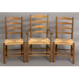 COTSWOLD SCHOOL, SET OF DINING CHAIRS - JOHN SPARLING a set of 6 dining chairs plus 2 carvers, the