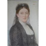 CHARLES MARCH GERE, RA, RWS (1869-1957) PORTRAIT OF MARY (nee FARQUHAR), 2ND WIFE OF THE 2ND LORD