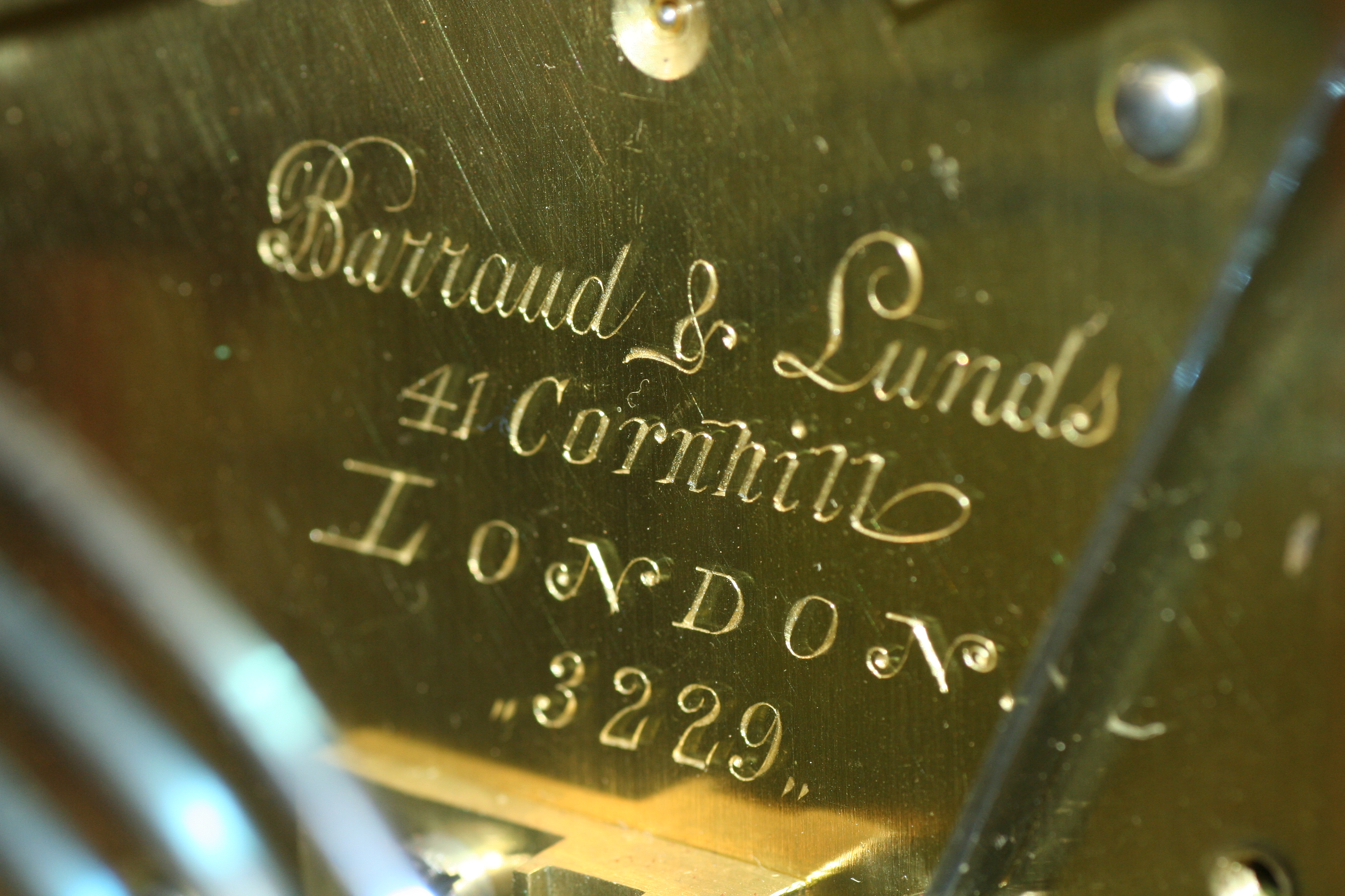 A BARRAUD AND LUNDS MANTLE CLOCK, mid 19th century, 8 inch dial with black numerals and inscribed ' - Image 4 of 4