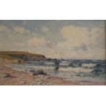 JOHN McDOUGAL (1851-1945) A BRIGHT DAY ON THE ANGLESEY COAST Signed and dated 1928, watercolour 20.5