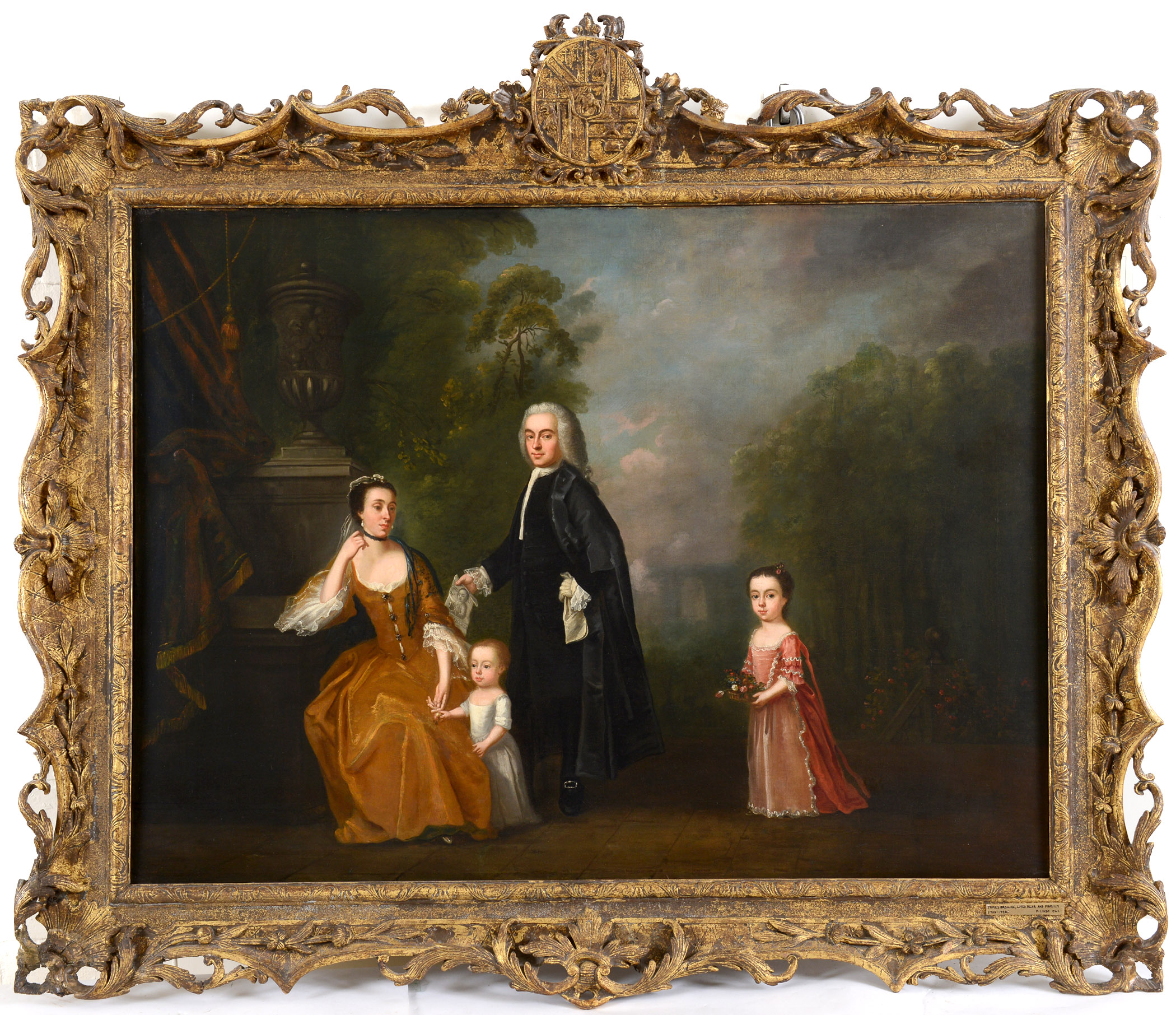 FRANCIS LINDO (1714-1767) FAMILY PORTRAIT OF JAMES ERSKINE, LORD ALVA (1722-1796), WITH HIS WIFE