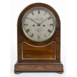 A 19TH CENTURY BRACKET CLOCK the 6 5/8" silvered dial inscribed John Brock, 16 George Street,