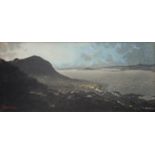 EIZO KATO (1906-1972) VIEWS OF HONG KONG AT TWILIGHT A pair, both signed, watercolour heightened