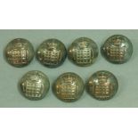 A COLLECTION OF FOOTMANS BUTTONS each with the Raglan family crest, in two sizes by Firmin & Sons (