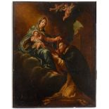 FOLLOWER OF LUCA GIORDANO (1634-1705) THE VISION OF ST DOMINIC Oil on canvas, unframed 86.5 x 67.