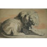 ATTRIBUTED TO MILES EDMUND COTMAN (1810-1858) STUDY OF A LION, AFTER RUBENS Bears signature