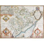 Speed, John. The Countye of Monmouth…1610 (or later). Hand coloured engraved map. 39 x 51 cms.  Mona