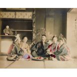 Japan. An album of 51 mounted hand-tinted photographic views of Japan, mostly topographical and
