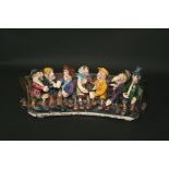 WILL YOUNG POTTERY GROUP - WIDECOMBE FAIR a pottery group depicting figures from Widecombe Fair,