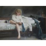 ALEXANDER MARK ROSSI (1840-1916) TIME FOR BED Signed, watercolour 49.5 x 66cm. * Possibly the