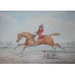 HENRY ALKEN (1785-1851) HUNTSMAN AND A HOUND; A CHALLENGING DITCH Two, watercolour and pencil 24 x
