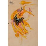 GEORGES ANATOLIEVICH POGEDAIEFF (1899-1971) COSTUME DESIGN FOR A FEMALE FIGURE Signed with Russian