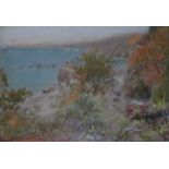 ALBERT GOODWIN, RWS (1845-1932) CLOVELLY Signed with monogram and dated 86, inscribed Clovelly,