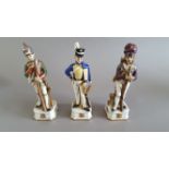 Three Sitzendorf Figures - Military Men