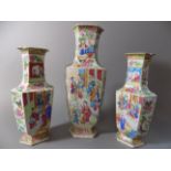 Garniture of 3 Cantonese Vases (AF)