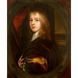 CIRCLE OF GERARD SOEST (1600-1681) PORTRAIT OF A BOY Quarter length, wearing a brown mantle, a