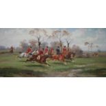RUDOLF STONE (Fl.c.1870-1900) HUNTING SCENES A pair, both signed (one indistinctly), oil on panel