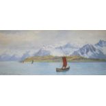 TRISTRAM JAMES ELLIS (1844-1922) NEAR LYNGEN FIORD, NORWAY Signed and inscribed with title,