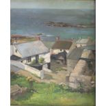 A** PAUL (Fl.c.1920) FISHERMEN'S COTTAGES ON THE COAST Signed, oil on canvas, cut down 51 x 40.