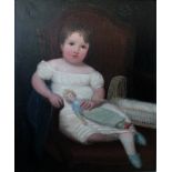 ENGLISH PROVINCIAL SCHOOL, 19th CENTURY PORTRAIT OF A CHILD Seated full length, wearing a white