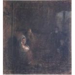 EDWARD STOTT, ARA (1859-1918) THE ADORATION OF THE SHEPHERDS Signed with initials, pastels 36.5 x