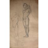 •BERNARD MENINSKY (1891-1950) TWO STUDIES OF A STANDING MAN Signed, bears inscription, pencil on