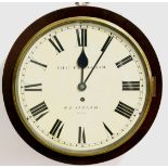 MAHOGANY CASED WALL CLOCK, mid 19th century, the 11 1/2" dial inscribed Chas. Frodsham, 84 Strand,