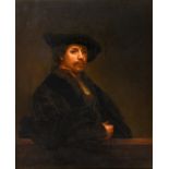 AFTER REMBRANDT HARMENSZ. VAN RIJN (1606-1669) SELF PORTRAIT Oil on canvas 96.5 x 78cm. * A copy