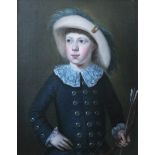 CIRCLE OF BARTHOLOMEW DANDRIDGE (1691-c.1755) PORTRAIT OF A BOY Standing half length, wearing a blue