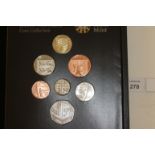 CASED PROOF COINAGE etc. A cased Royal Mint Brilliant uncirculated 2008 dated coin collection,