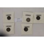 FIVE HENRY 111 LONG CROSS PENNIES. (5) Canterbury Mint Henry 111 silver pennies including, 1/ With