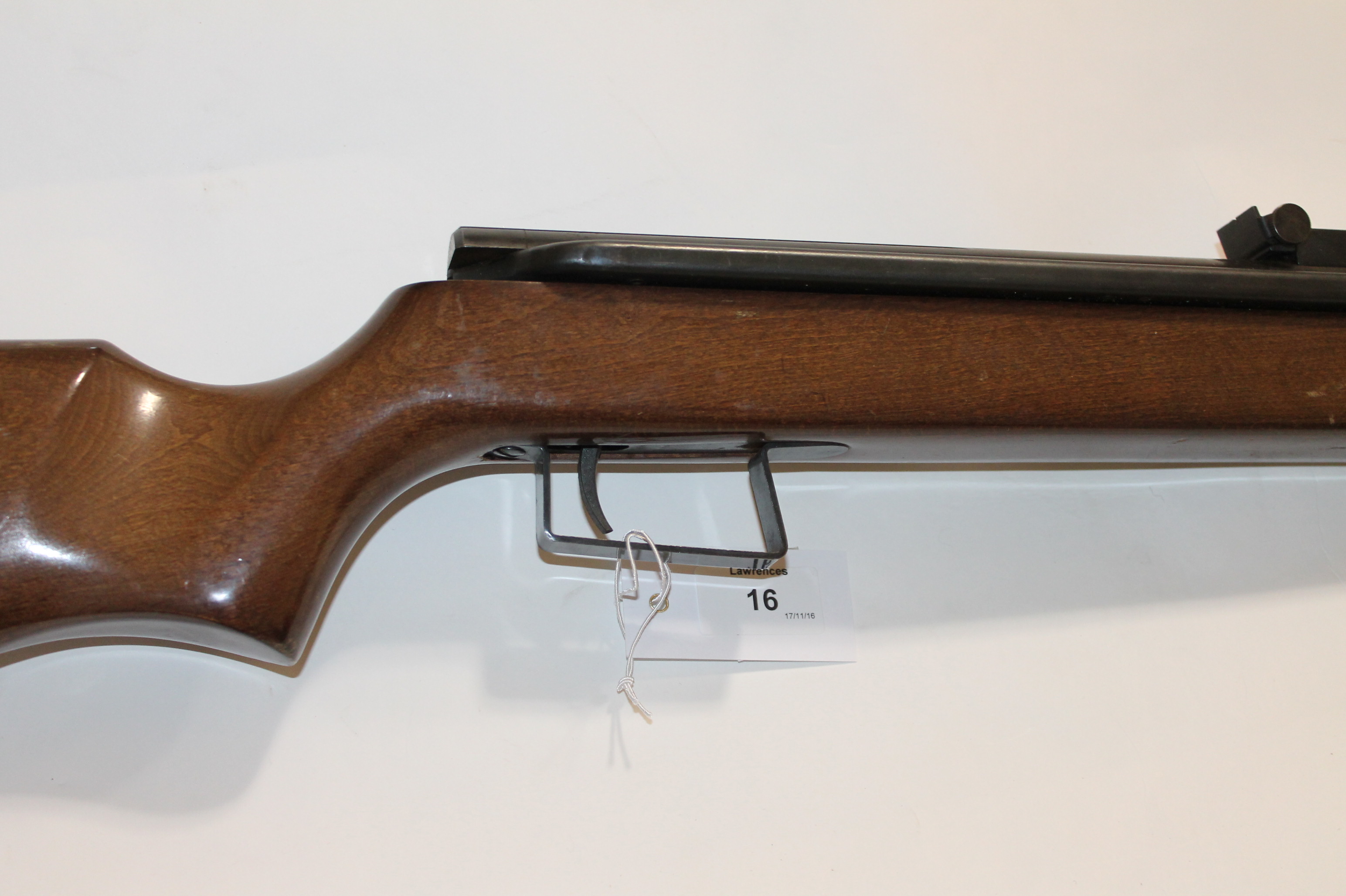 A HAMMERLI AIR RIFLE. A Model; 401 side-action .22 Air Rifle, with a square trigger-guard.