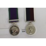 A ROYAL AIR FORCE CSM-LSGC PAIR. A Campaign Service Medal bar South Arabia, named to J.1944973 SAC B