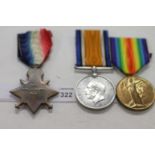 A R ENGINEERS TO R GARRISON ARTILLERY OFFICERS TRIO. A 1914/15 Star named to 698 Spr H Smith.