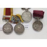 A 'ROYALS' LSGC GROUP OF FOUR MEDALS. A Crimea medal with bar Sebastopol, named in upright