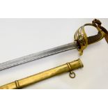 AN INDIAN MUTINY CASUALTY OFFICERS SWORD. The General Officers sword of Lieutenant Thomas