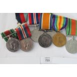 MEDALS AWARDED TO 2/LT G H DERRINGTON 6th WARKS, etc. British War & Victory Medals named to 2. Lt