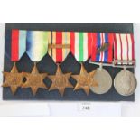 A NGS MINESWEEPING/MID GROUP OF SIX MEDALS. 1939/45 Star, Atlantic, Africa with bar North Africa