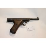 A HAENEL AIR PISTOL. A .177 caliber Haenel Model 28 Air Pistol, not in working order, lacking its