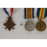 A ROYAL IRISH REGT - MILITARY FOOT POLICE TRIO A 1914/15 Star named to 5-2842 L/Cpl M Kirrane R