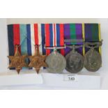 THE MEDALS OF S-MAJOR STROUD. ROYAL ULSTER RIFLES. 1939/45 Star, France & Germany Star, War Medal,