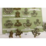 MILITARY CAP BADGES. Including Royal Guernsey LI, Herefordshire R, KOYLI, KSLI, HLI, R Fusiliers,