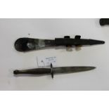 A FAIRBURN SYKES COMMANDO DAGGER A Wilkinson made Commando Dagger with brass knurled hilt