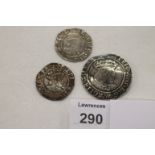 HENRY V111 COINAGE, Hammered coinage of Henry V111 including a Laker bust Groat and two