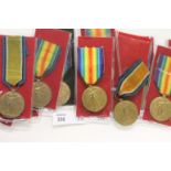 (12) VICTORY MEDALS INCLUDING STAFFS YEOMANRY etc. Captain N V Smith 12263 Sjt S V Smith Ox &