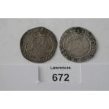 TWO HENRY V111 GROATS. A Laker bust second coinage groat with Canterbury mintmark. A third coinage