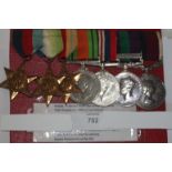 A GROUP OF SEVEN MEDALS TO FLT/SGT GRIFFIN RAF. A 1939/45-Atlantic and Africa Stars, Defence & War