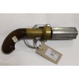 A PATTERN PEPPERBOX PISTOL. A four shot percussion action pattern pepperbox display pistol, by CMC